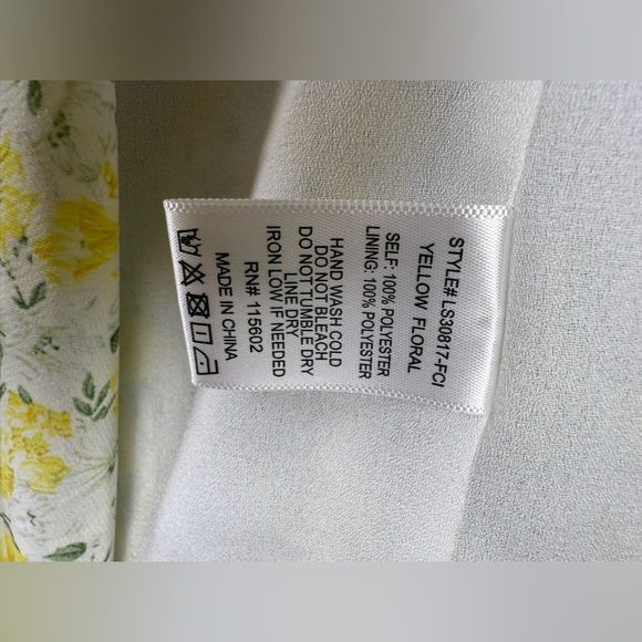 Dainty yellow floral elastic waist tiered maxi skirt size M preowned prairie - Picture 6 of 9